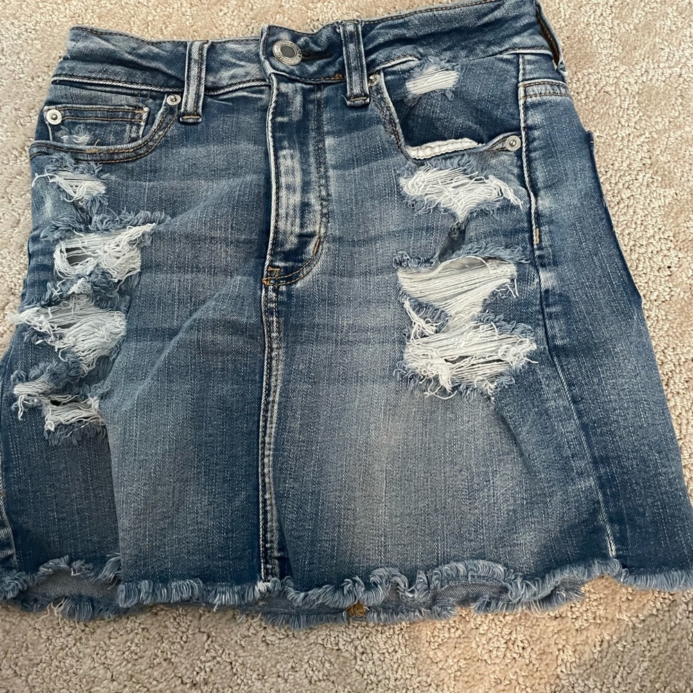 american eagle jean skirt